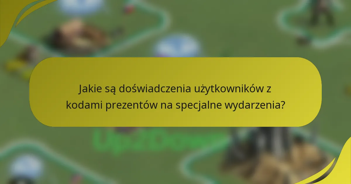 Jakie są doświadczenia użytkowników z kodami prezentów na specjalne wydarzenia?