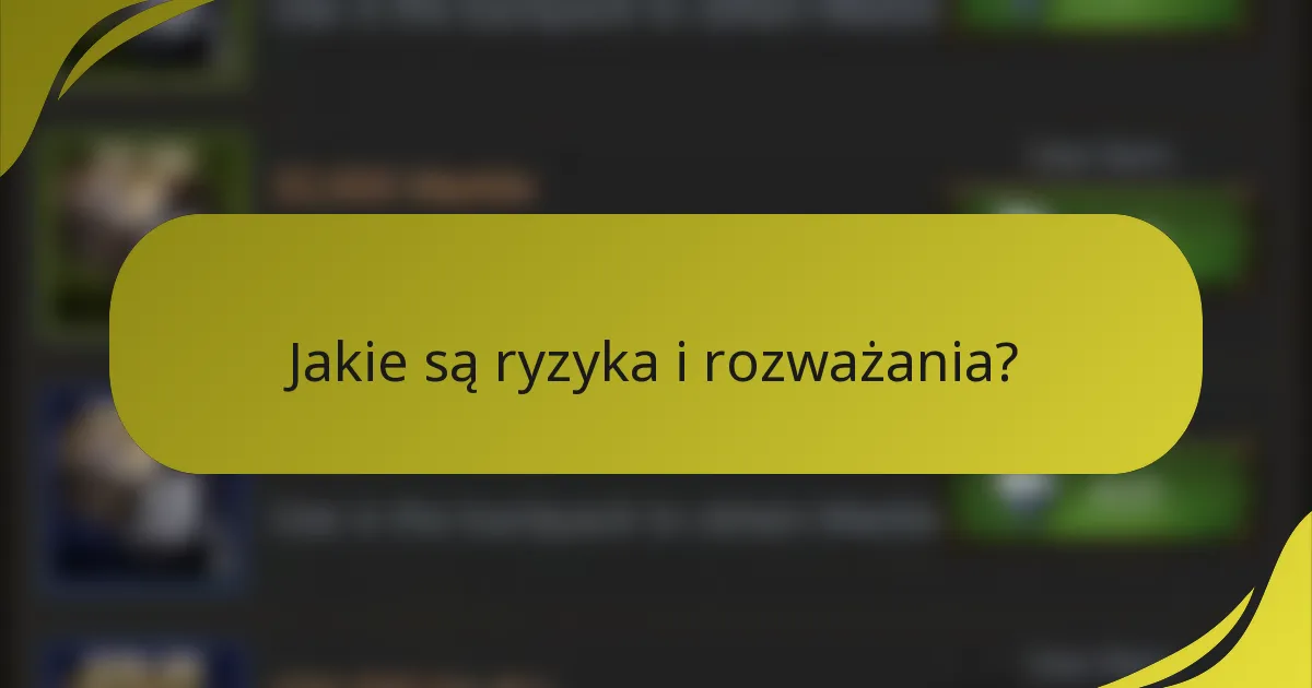Jakie są ryzyka i rozważania?